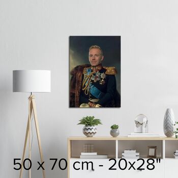 Personalised Royal Portrait On Canvas The Crown Prince, 6 of 7