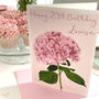 Personalised Hydrangea Age Birthday Card, thumbnail 5 of 8