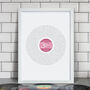 Personalised 30th Birthday 'Year 1996' Record Print, thumbnail 1 of 3
