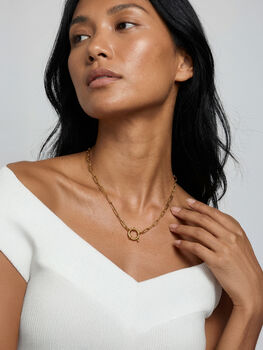 Women's Link Chain Carabiner Necklace For Charms, 2 of 3