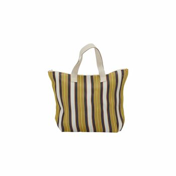 Mustard Striped Picnic/ Overnight Bag, 3 of 3