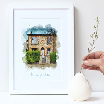 Personalised Watercolour New Home Framed Print, 6 of 12