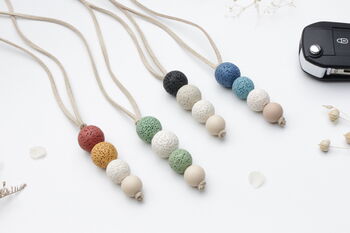 Car Lava Rock Oil Diffuser Car Air Freshener, 3 of 11