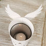Set Of Two Angel Wings White Tealight Holders, thumbnail 6 of 9