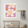 Pink Abstract Flower Art Print, thumbnail 2 of 3