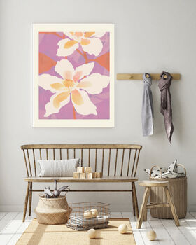 Pink Abstract Flower Art Print, 2 of 3