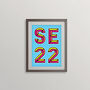Se22 Dulwich Postcode Neon Typography Print, thumbnail 4 of 4