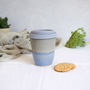 Ceramic Travel Mug With Grey Silicon Band, thumbnail 4 of 9