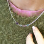 Mother And Three Children Birthstone Link Necklace, thumbnail 2 of 7