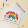 New Baby Rainbow Personalised Card, thumbnail 2 of 4