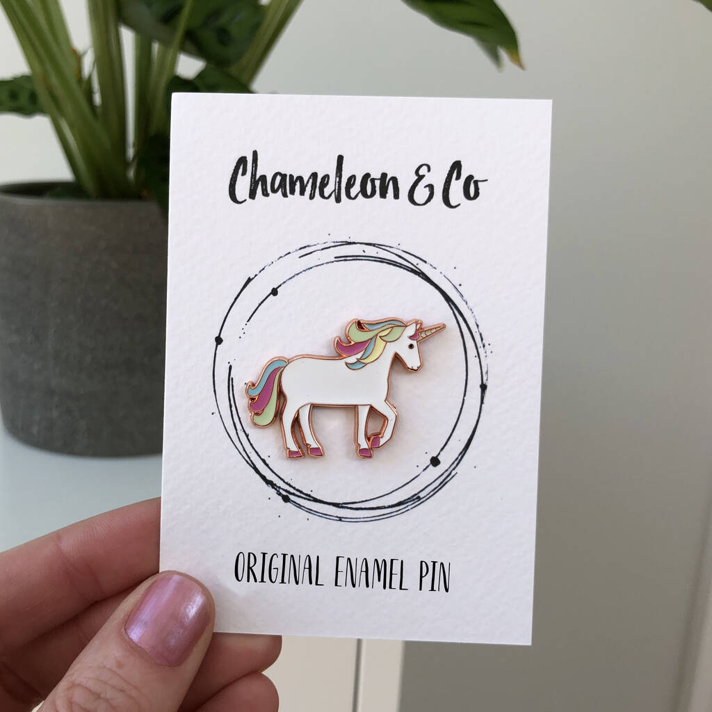 Unicorn Enamel Pin Badge, 1 of 4