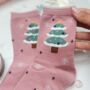 Luxury Christmas Gift For Her – Cosy Slippers, Festive Socks, Candle And Body Pamper Set, thumbnail 6 of 12