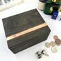 Personalised Wooden Onyx Cufflink Box, thumbnail 1 of 9