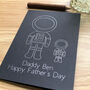 Personalised Spaceman Father And Child Card, thumbnail 8 of 8