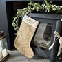 Personalised Jute Christmas Stocking, thumbnail 1 of 3