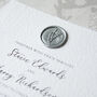 Silver Wax Seal Venue Illustration Wedding Invitations, thumbnail 4 of 12