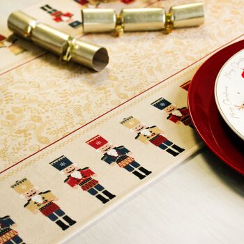 Christmas Table Place Mats Cream Nutcracker Four Pack, 4 of 6