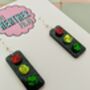 Traffic Light Glitter Earrings, thumbnail 2 of 4