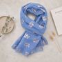 Retro Metallic Elephants Scarf, thumbnail 1 of 7