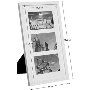 White Picture Frame For Three 10 X 15 Cm Photos, 8 of 8