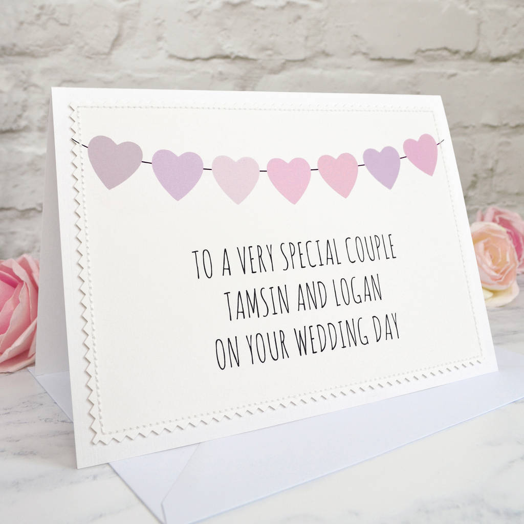 wedding bunting handmade wedding card by jenny arnott