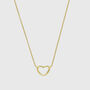 Verona Gold Plated Love Heart Necklace, thumbnail 3 of 6
