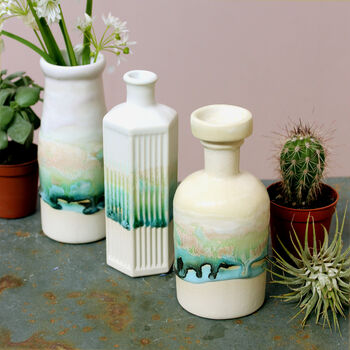 Handmade Ceramic Bottle Vases, 4 of 12