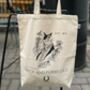 Pride And Purrjudice Literary Cat Organic Shopper Bag, thumbnail 3 of 4