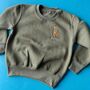 Children's Personalised Embroidered Giraffe Sweatshirt, thumbnail 1 of 4