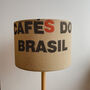 Upcycled Hessian Jute Coffee Sack Drum Lampshade, thumbnail 4 of 5