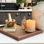 Reeded Walnut Decorative Serving Tray, thumbnail 1 of 9