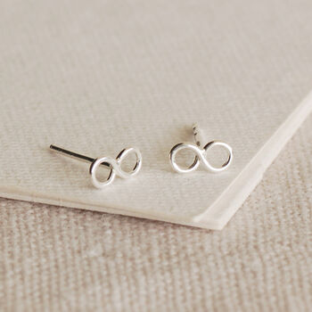 Sterling Silver Infinity Earrings, 2 of 5