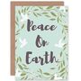 Peace On Earth Dove Olive Branch Christmas Card, thumbnail 1 of 4