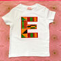 Personalised African Print Letter Kids Top, thumbnail 1 of 6