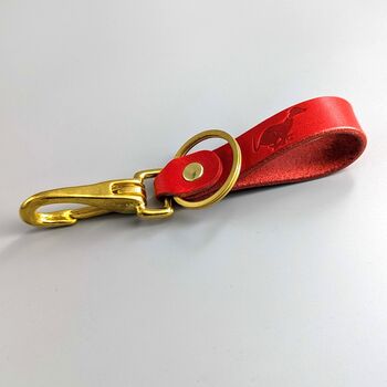 Red Leather Whippet Collar Can Be Personalised, 5 of 8