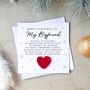 Romantic Boyfriend Crochet Heart Christmas Card, thumbnail 1 of 3
