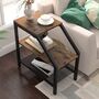Narrow Side Table Bedside Table With Storage Shelves, thumbnail 3 of 7