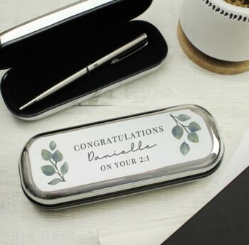 Personalised Botanical Pen And Case Set, 6 of 6