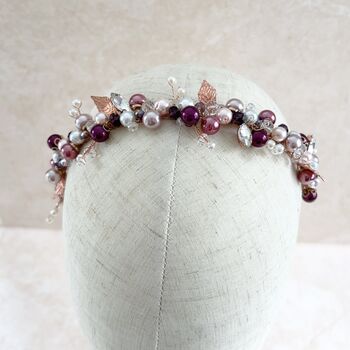 Pink Pearl Bridal And Occasion Headpiece, 8 of 8