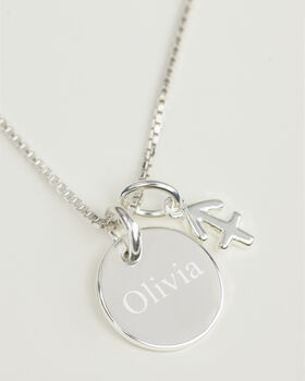 Personalised Sterling Star Sign Necklace, 2 of 7