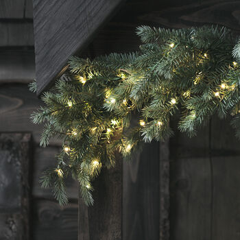 Pre Lit Christmas Garland 180 Dual LED Battery Operated With Timer 150cm, 3 of 5