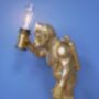Large Gold Scuba Diving Monkey Lamp, thumbnail 2 of 3