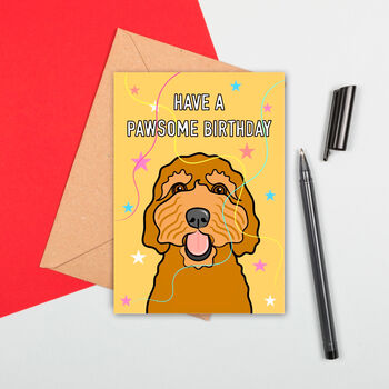 Cute Dog Large Size Birthday Card, 2 of 2