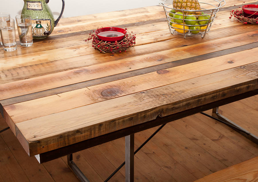 Saxon Dining Table With Benches By Swinging Monkey Furniture Design