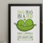 Personalised Wedding Print Peas In A Pod, thumbnail 2 of 5