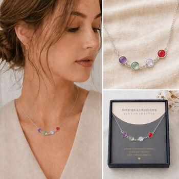 Personalised Create Your Own Family Birthstones Necklace, 3 of 12
