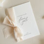 Luxury 'Letter To My Flower Girl On My Wedding Day' Card, Elegant Calligraphy Design, thumbnail 3 of 11