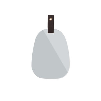 Small Niki Wall Mirror With Faux Leather Strap, 4 of 5