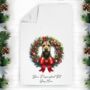 Personalised Dog Christmas Wreath Tea Towel, thumbnail 9 of 12