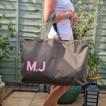 Personalised Initials Extra Large Tote Bag, 2 of 5